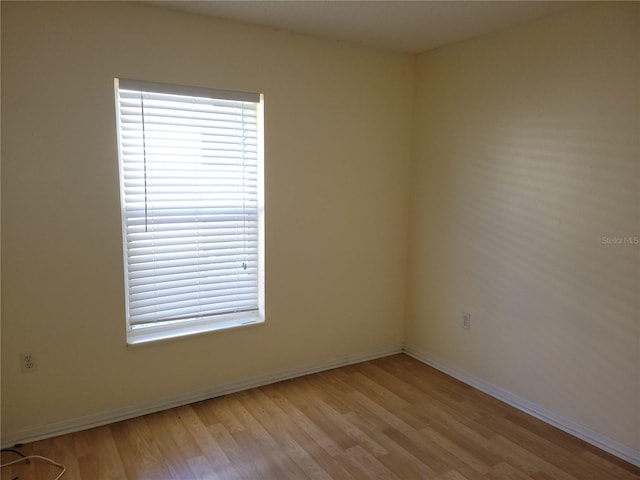 empty room featuring light hardwood / wood-style floors