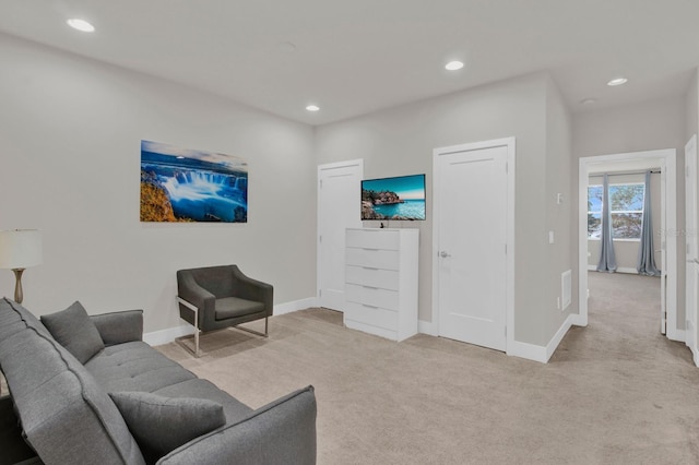 view of carpeted living room