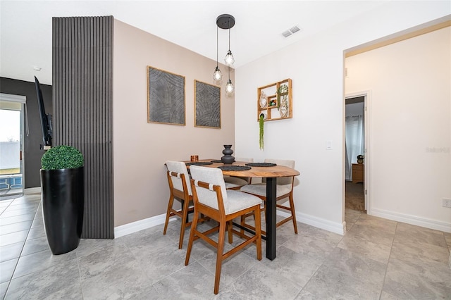 view of dining room