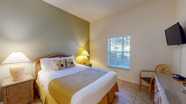 view of tiled bedroom