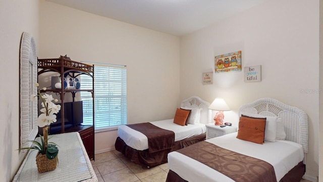 view of tiled bedroom