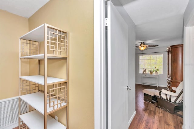 interior space featuring wood-type flooring