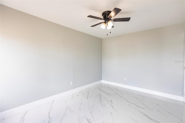 unfurnished room featuring ceiling fan