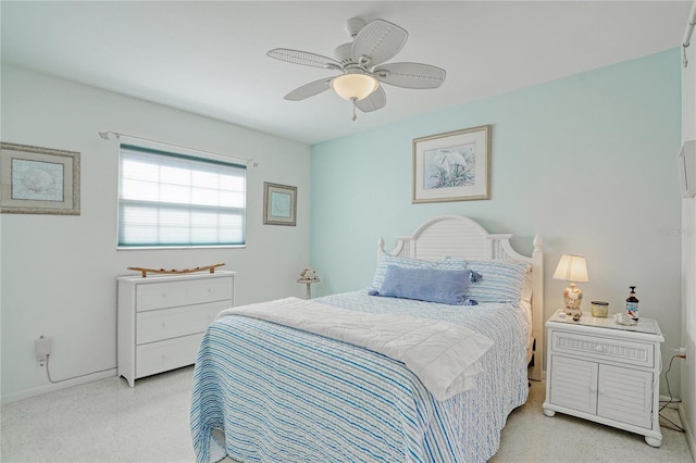 bedroom with ceiling fan