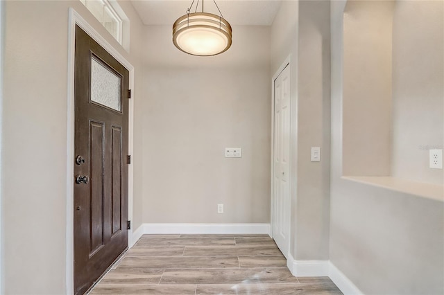 entryway featuring light hardwood / wood-style floors