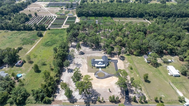 aerial view with a rural view