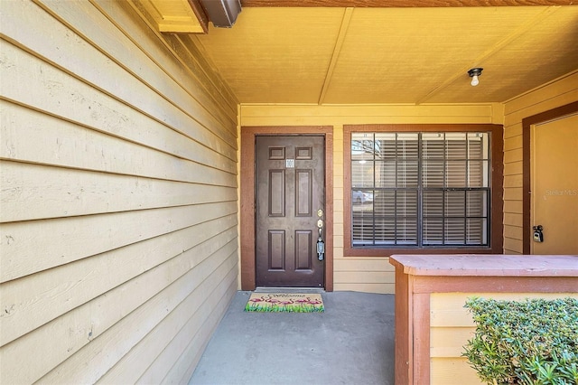 view of doorway to property