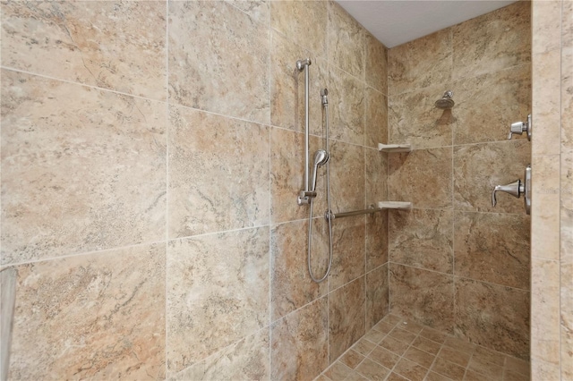 details with tiled shower