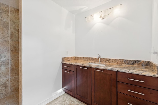 bathroom featuring vanity and tile patterned floors