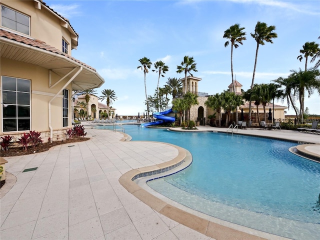 view of pool with a patio