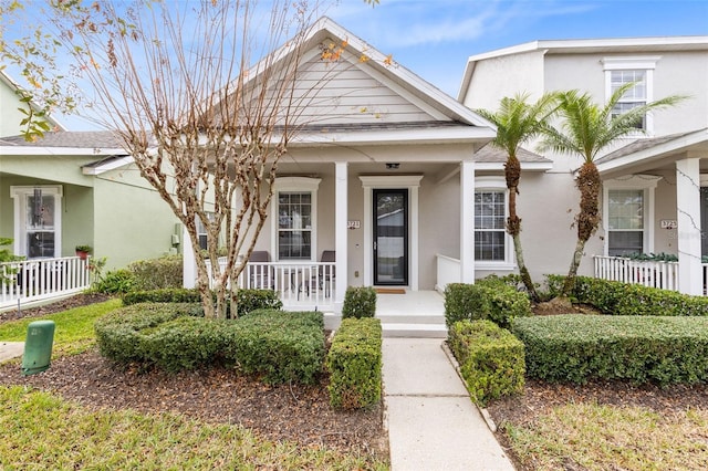 view of front of house featuring covered porch