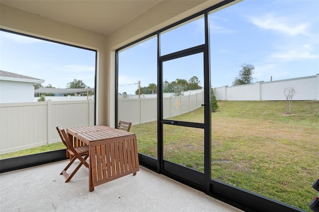 view of sunroom / solarium