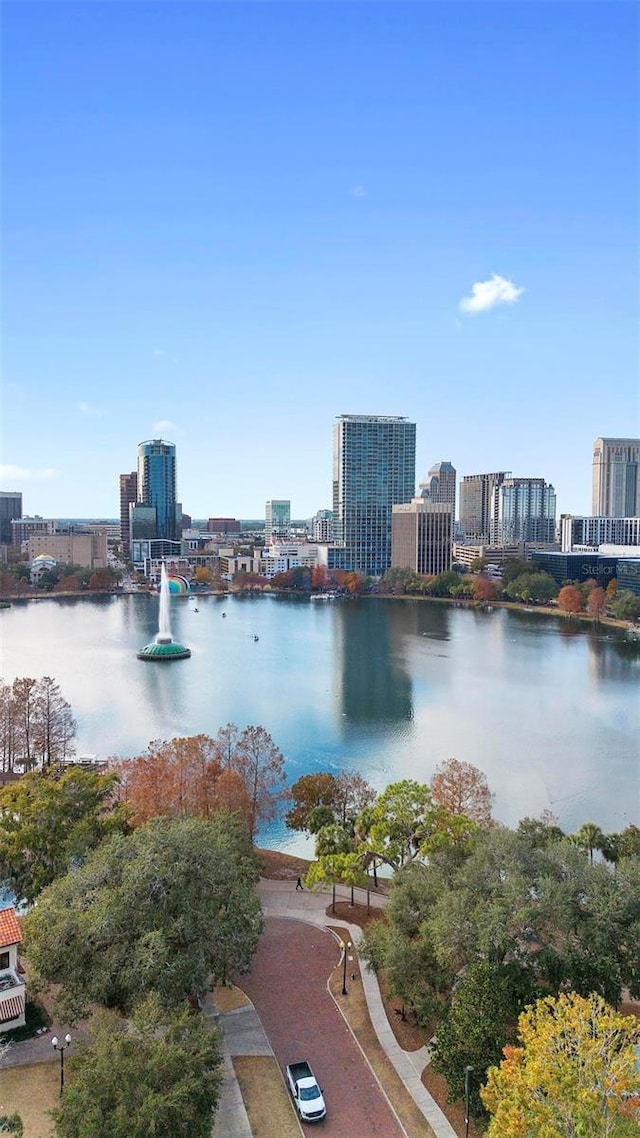 water view featuring a view of city