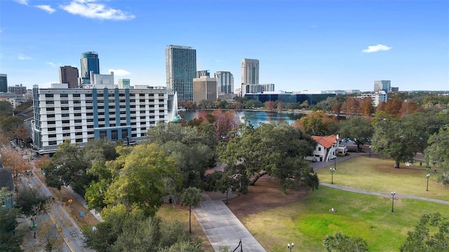 view of city featuring a water view