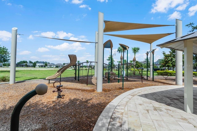 view of jungle gym