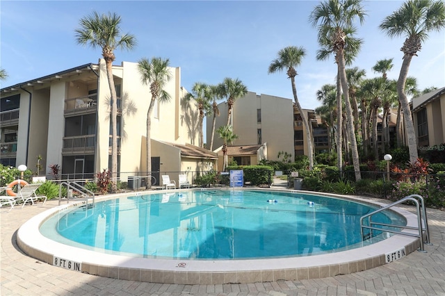 view of pool featuring a patio area