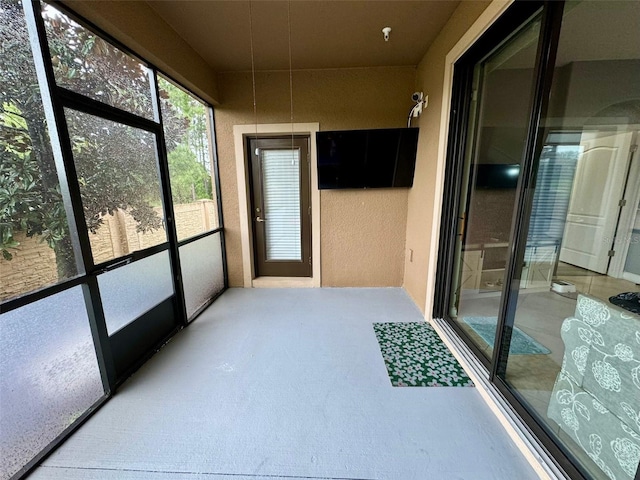 view of sunroom / solarium