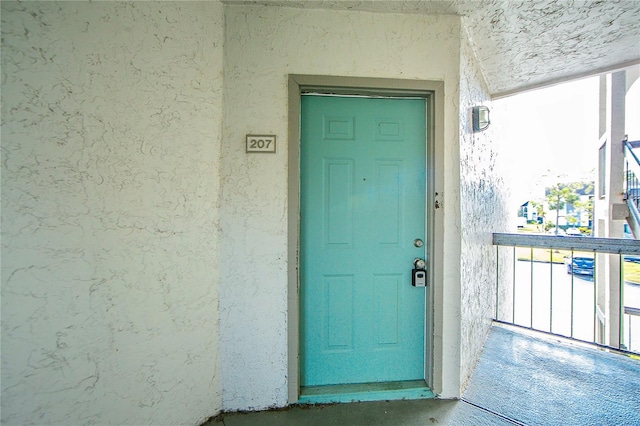 view of doorway to property