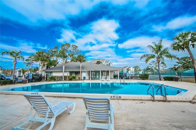 view of pool with a patio