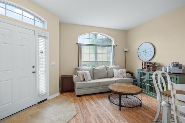 foyer featuring light hardwood / wood-style flooring and plenty of natural light