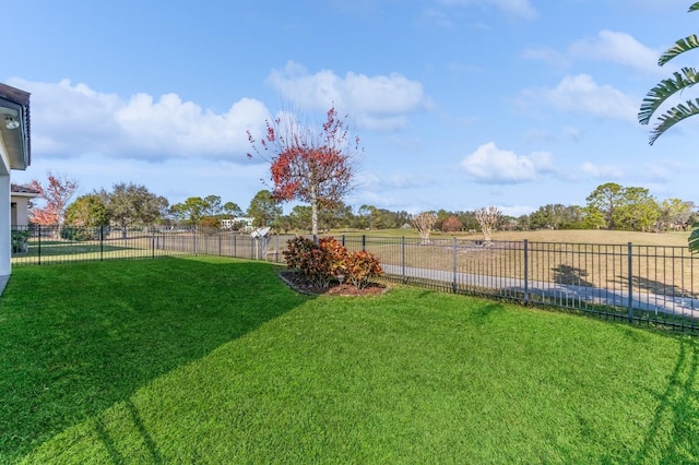 view of yard featuring a rural view