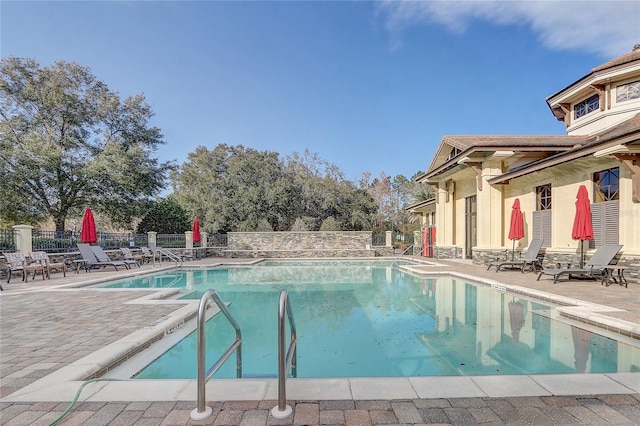 view of pool with a patio