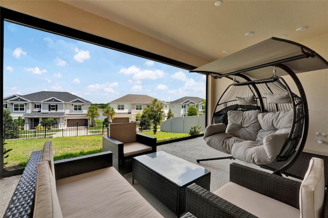 view of patio with outdoor lounge area