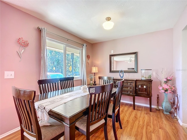 dining room featuring light hardwood / wood-style flooring