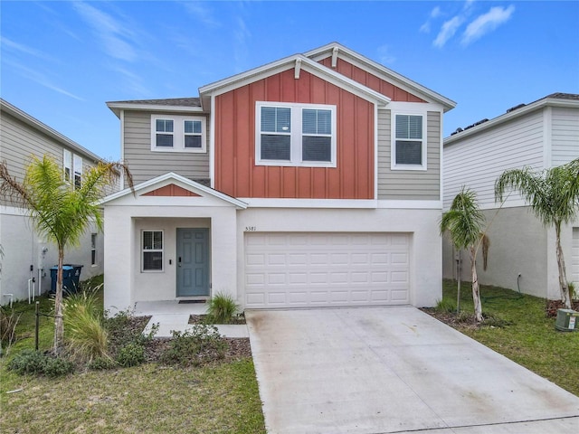 view of front of house featuring a garage