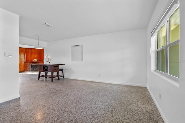 living room featuring a wealth of natural light