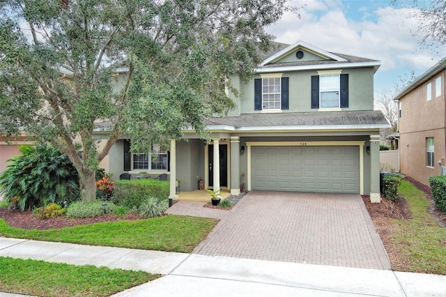 view of front of house featuring a garage