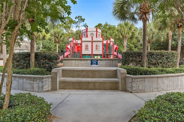 view of community featuring a playground