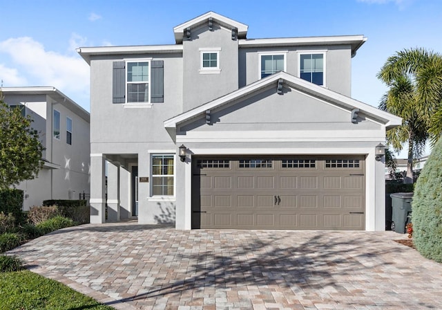 view of front facade with a garage