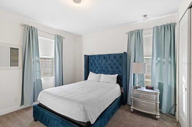 view of carpeted bedroom