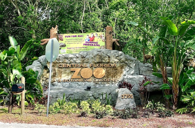 view of community sign