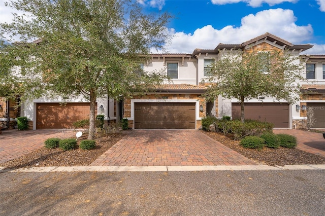 view of property with a garage