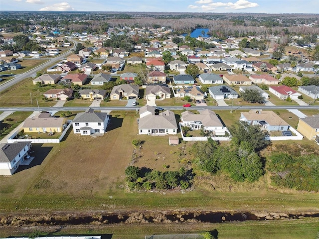 bird's eye view with a residential view