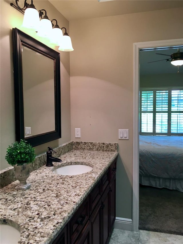 bathroom with vanity