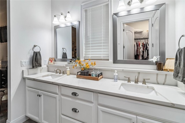 bathroom with vanity