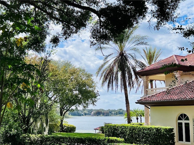 view of water feature