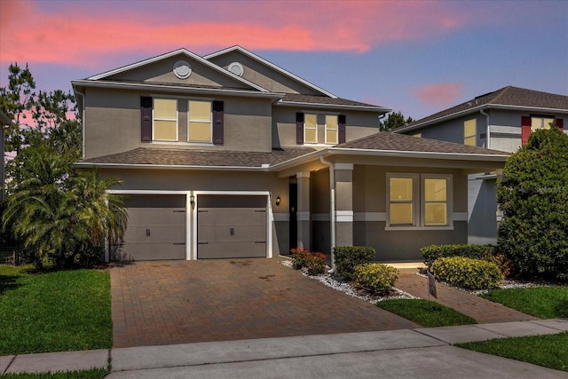 view of front of home featuring a garage