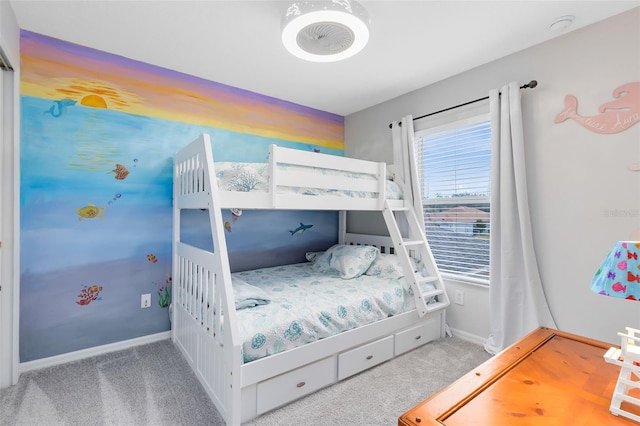 bedroom with carpet floors