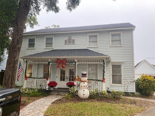 view of front facade featuring a porch