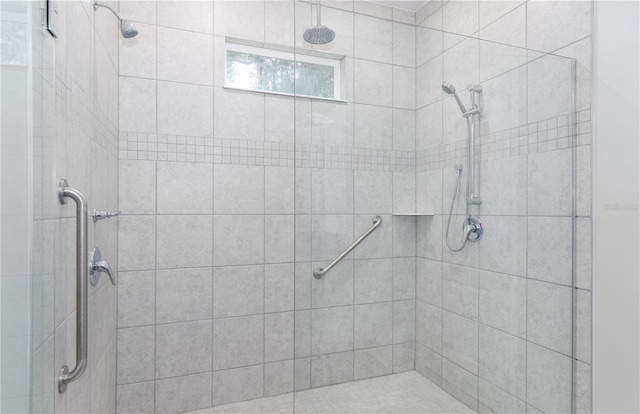 bathroom with walk in shower