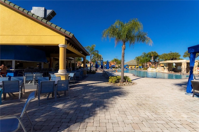 view of patio / terrace with a community pool