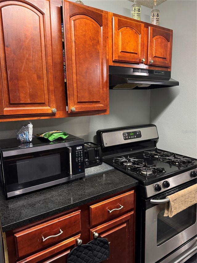 kitchen with gas range