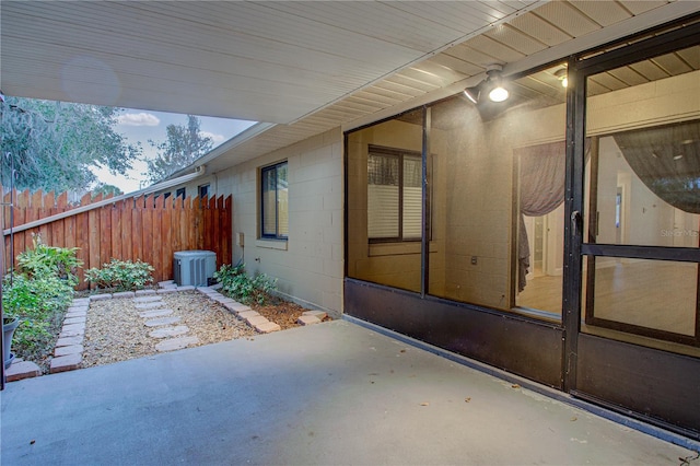 view of patio / terrace featuring cooling unit