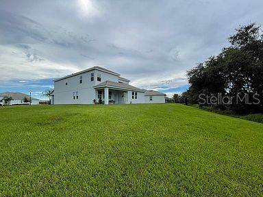 exterior space with a lawn