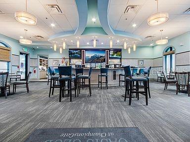 interior space with dark colored carpet