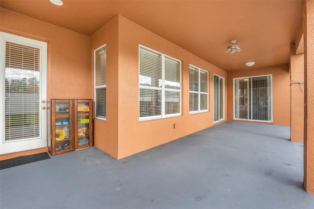 view of patio featuring french doors